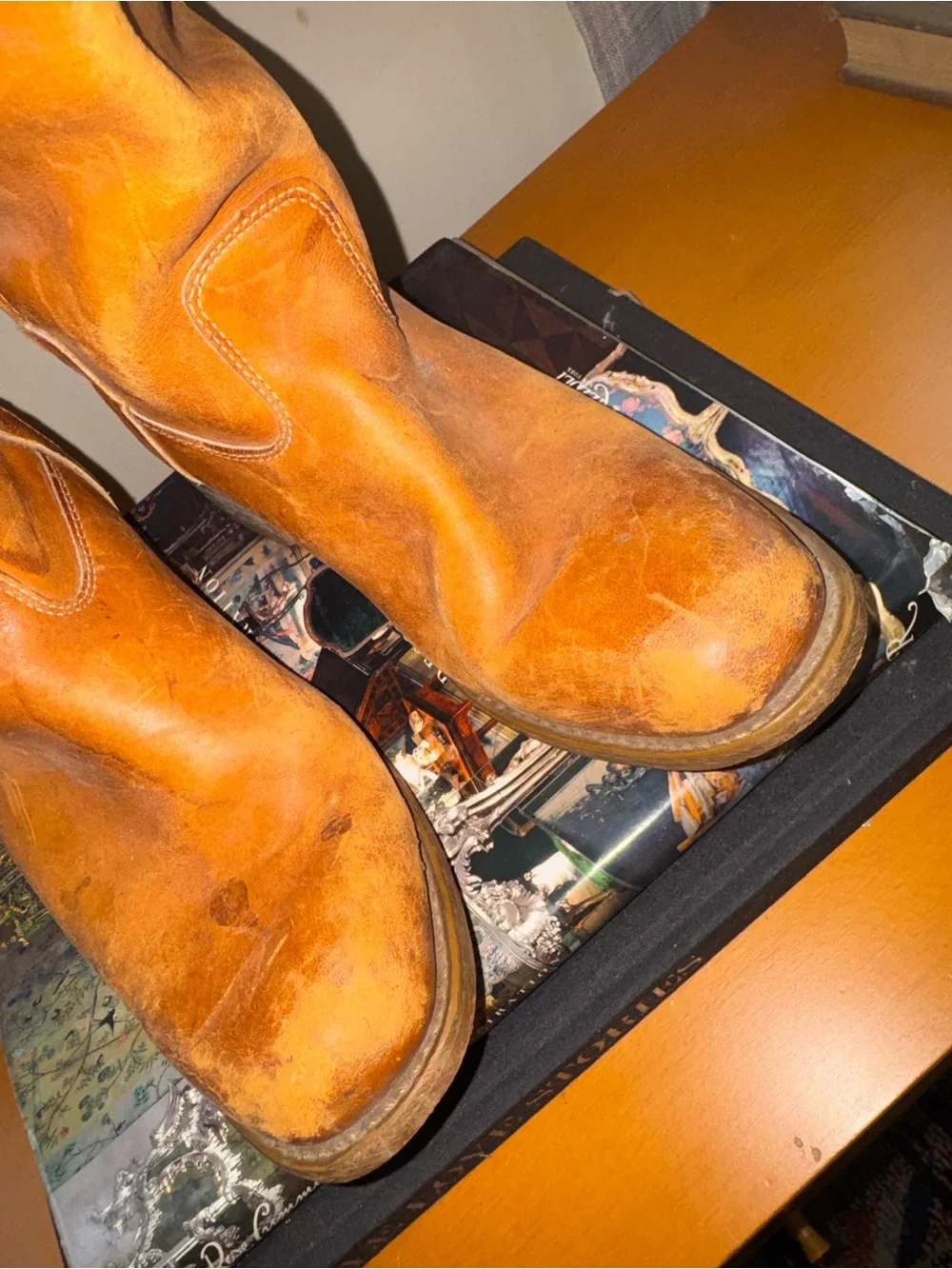 Sears Brown Leather Mid-Calf Boots